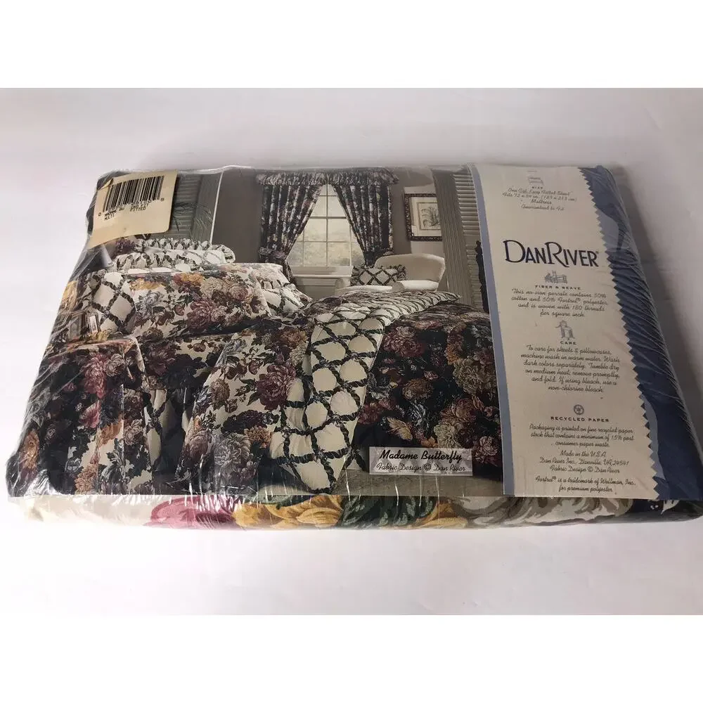 Dan River Fitted Sheet‎ California King -Madame Butterfly- Vintage NEW Beautiful